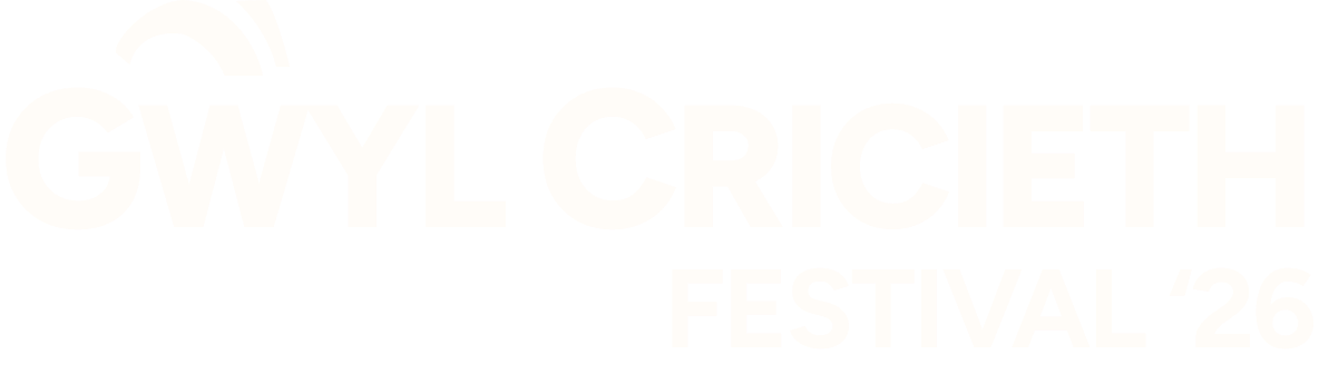 Cricieth Festival Logo White